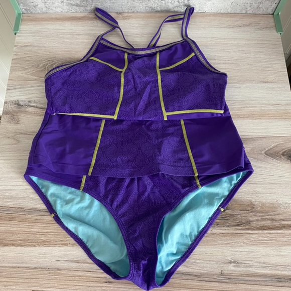 Athleta Other - Athleta Tankini Swimsuit Purple M Tall